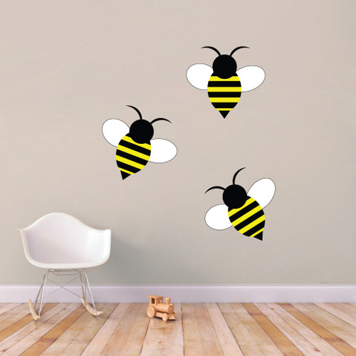 Bumble Bees Printed Wall Decals Large Sample Image