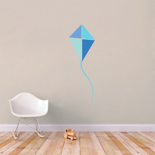 Blue Kite Printed Wall Decals 19" wide x 60" tall Sample Image