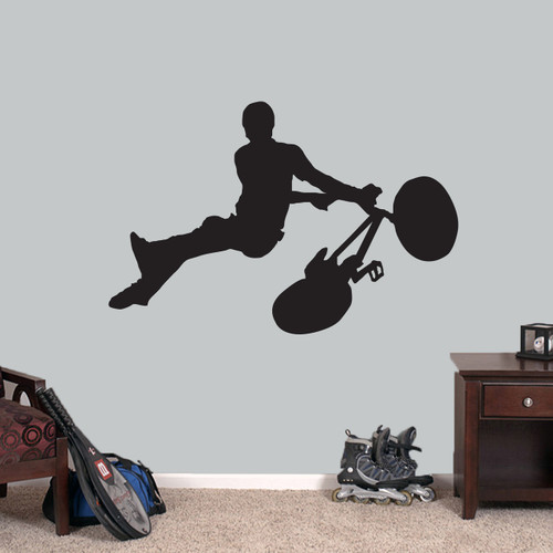 BMX Bicycle Wall Decal 48" wide x 32" tall Sample Image