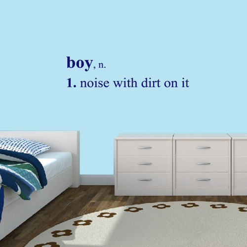 Boy Wall Decals Wall Stickers 48" wide x 12" tall Sample Image