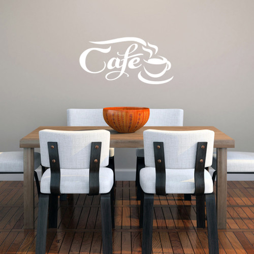 Cafe Wall Decals 22" wide x 11" tall Sample Image