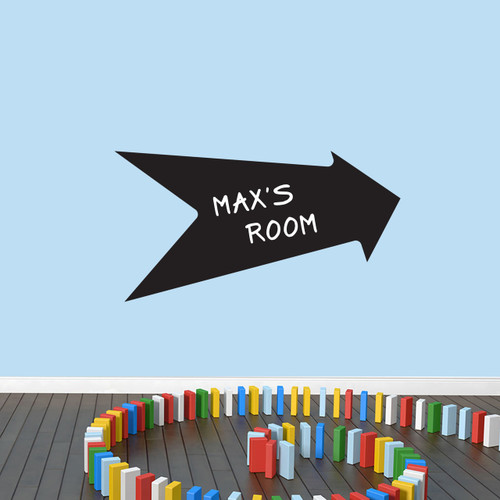 Chalkboard Arrow Wall Decals 36" wide x 19" tall Sample Image (Writing Not Included With Order)