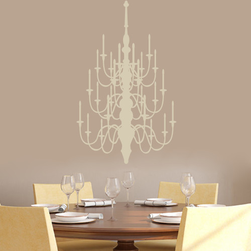 Chandelier Wall Decal 22" wide x 36" tall Sample Image