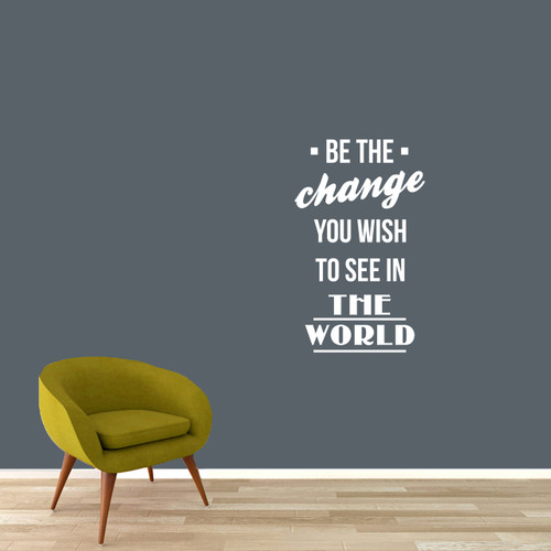 Be The Change Wall Decals 22" wide x 36" tall Sample Image