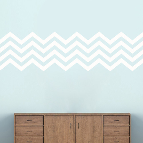 Chevron Stripes Wall Decals 62" wide x 17" tall Sample Image