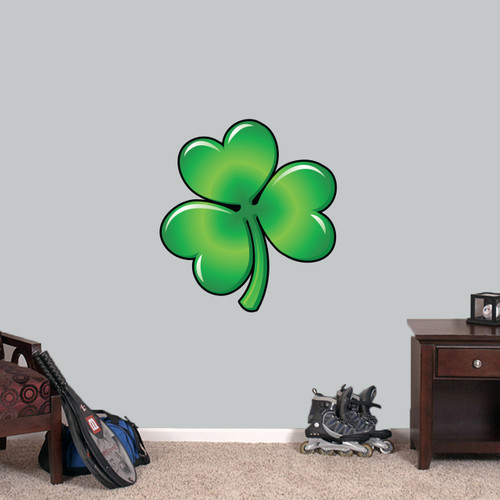 Clover Printed Wall Decal 22" wide x 24" tall Sample Image