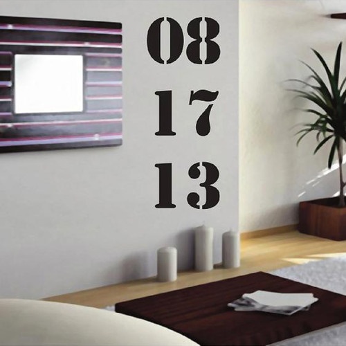 Custom Anniversary Birthday or Important Date Wall Decals and Stickers