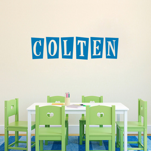 Custom Funky Block Name Wall Decals and Stickers