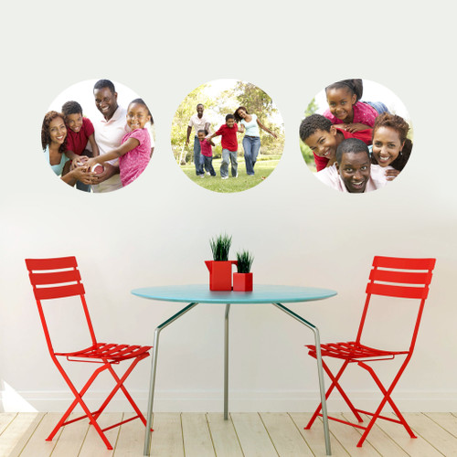 Custom Circle Photo Wall Decals and Stickers