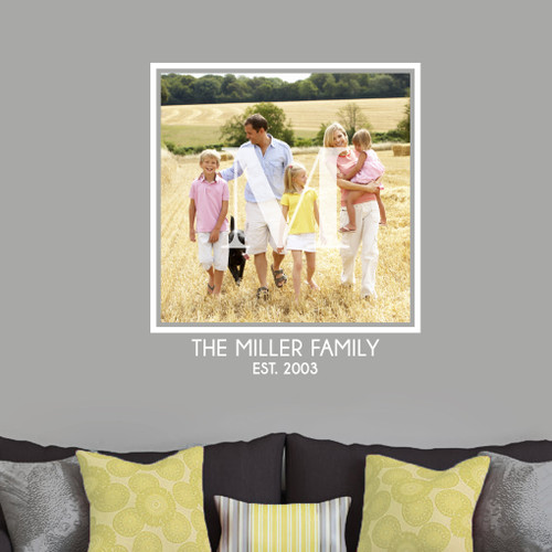 Custom Family Monogram Photo Wall Decals and Stickers