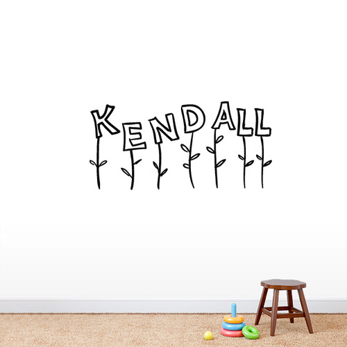 Custom Blooming Flower Name Wall Decals and Stickers