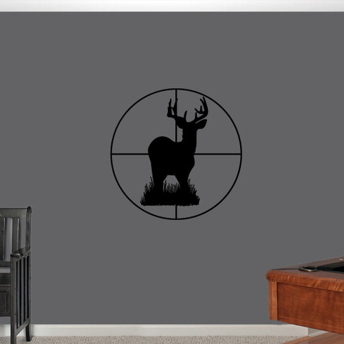Deer Through Scope Wall Decals 22" wide x 22" tall Sample Image