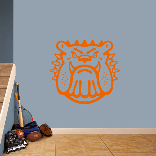Bulldog Mascot Wall Decals 36" wide x 33" tall Sample Image