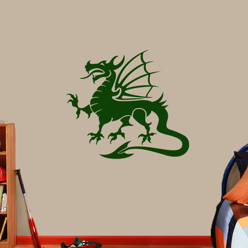 Dragon Mascot Wall Decals 36" wide x 32" tall Sample Image