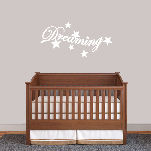 Dreaming Wall Decal 36" wide x 18" tall Sample Image