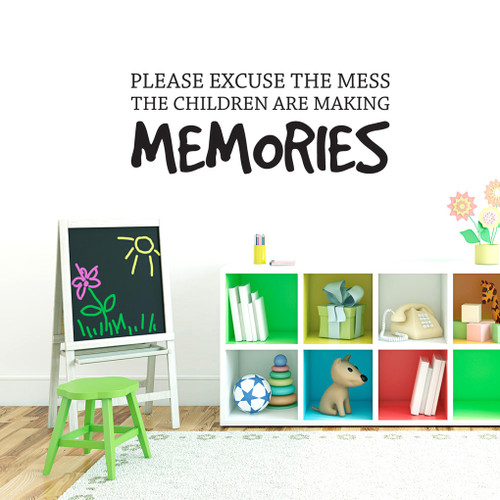 Children Making Memories Wall Decals 48" wide x 18" tall Sample Image