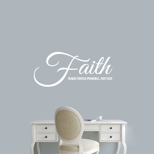 Faith Makes Things Possible Wall Decals 36" wide x 16" tall Sample Image