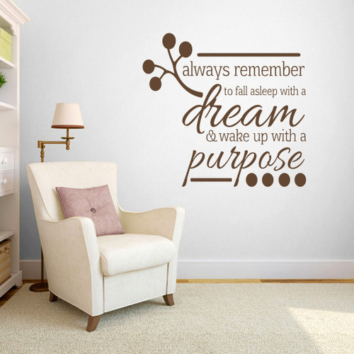 Wake Up With A Purpose Wall Decals 48" wide x 45" tall Sample Image