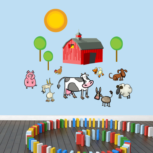 Farm Scene Printed Wall Decals and Wall Stickers