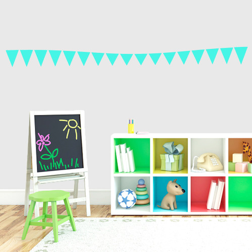 Flag Banner Wall Decals 72" wide x 6" tall Sample Image