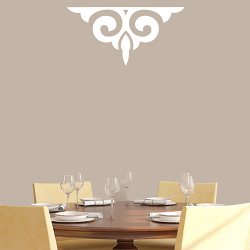 Accent Scroll Wall Decal 24" wide x 12" tall Sample Image