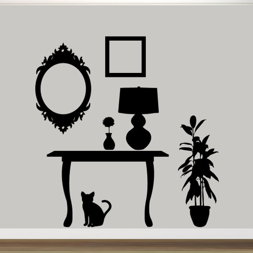 Furniture Silhouettes Wall Decals Wall Stickers Large Sample Image