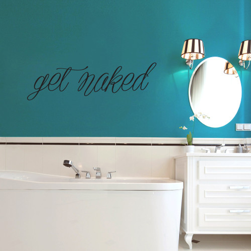 Get Naked Wall Decals 48" wide x 14" tall Sample Image