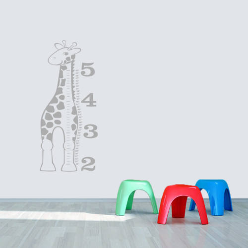 Giraffe Growth Chart Wall Decals Sample Image