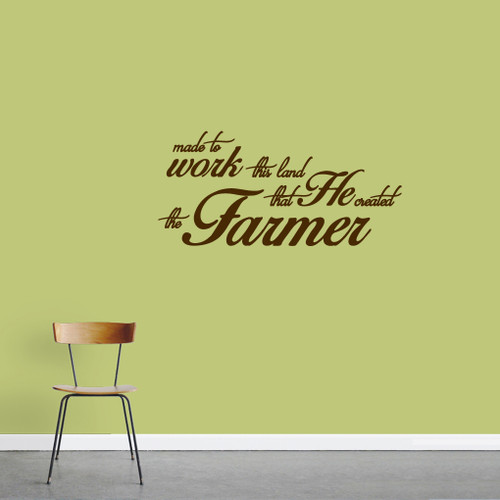 The Farmer Wall Decals 36" wide x 17" tall Sample Image