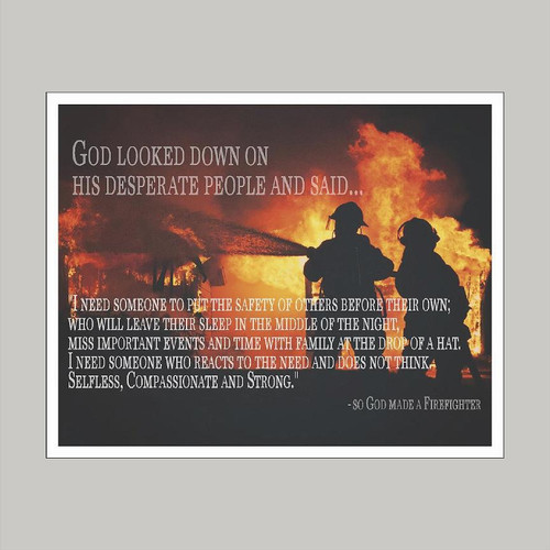 God Made A Firefighter Wall Art and Wall Decal Prints