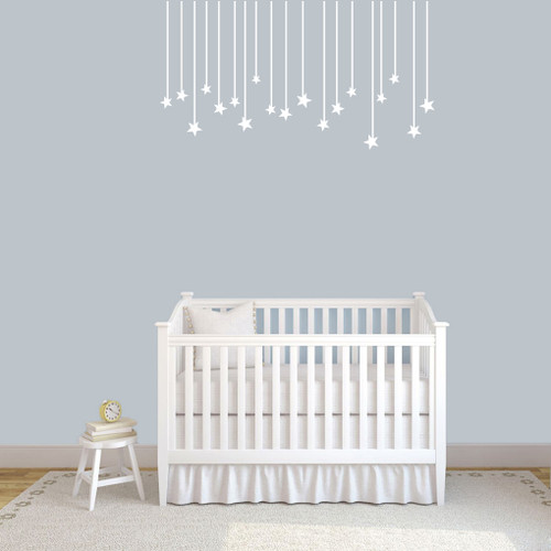 Hanging Stars Wall Decals 48" wide x 26" tall Sample Image