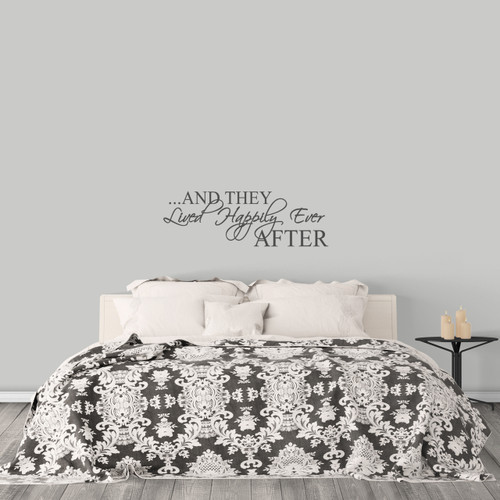 Happily Ever After Wall Decal 36" wide x 12" tall Sample Image