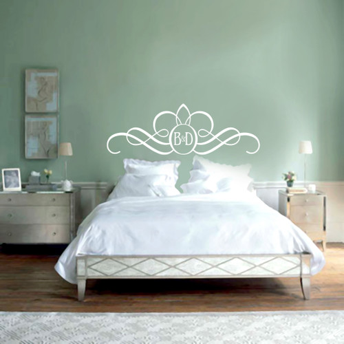 Headboard Monogram Wall Decals and Stickers
