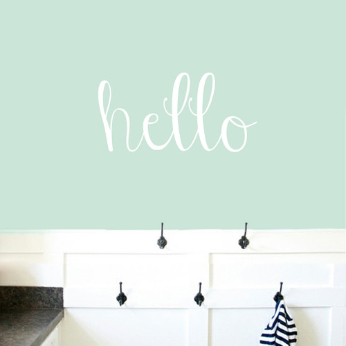 Hello Wall Decals 24" wide x 12" tall Sample Image