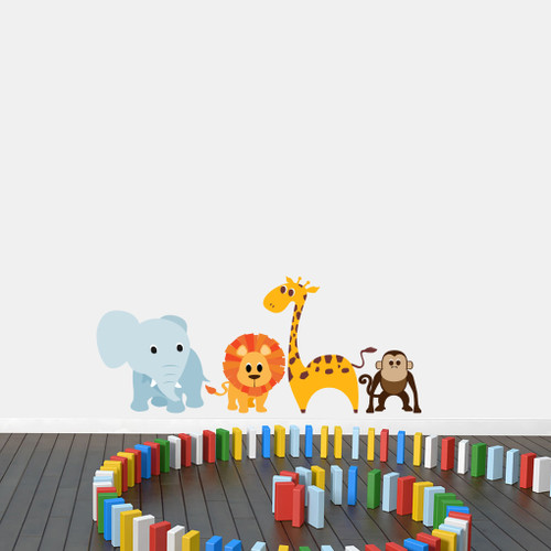 Jungle Animals Printed Wall Decals Medium Sample Image