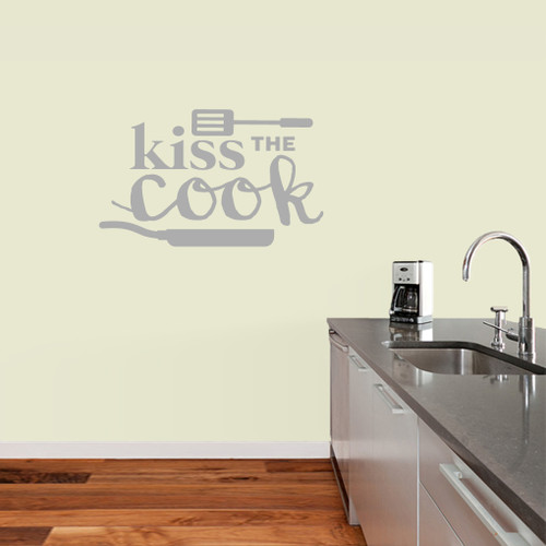 Kiss The Cook Wall Decals 36" wide x 22" tall Sample Image