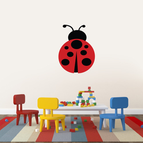 Ladybug Printed Wall Decals 27" wide x 36" tall Sample Image