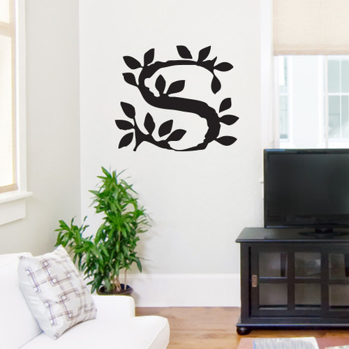 Leaf Monogram Wall Decals and Stickers