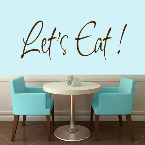 Let's Eat Wall Decals 48" wide x 18" tall Sample Image