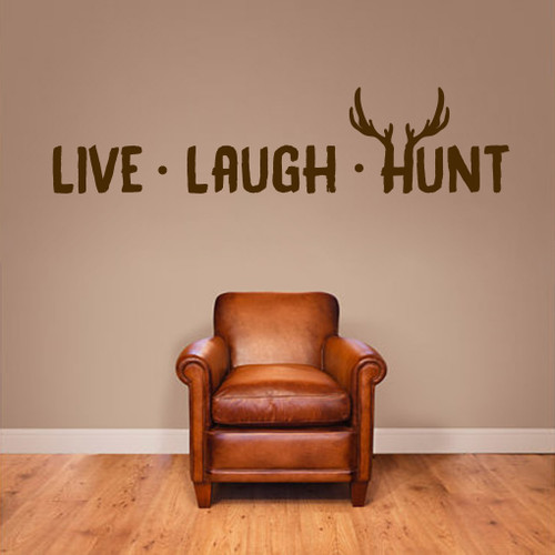 Live Laugh Hunt Wall Decals 60" wide x 14" tall Sample Image