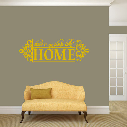 No Place Like Home Wall Decals 48" wide x 16" tall Sample Image