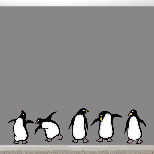 Penguins Printed Wall Decals Large Sample Image