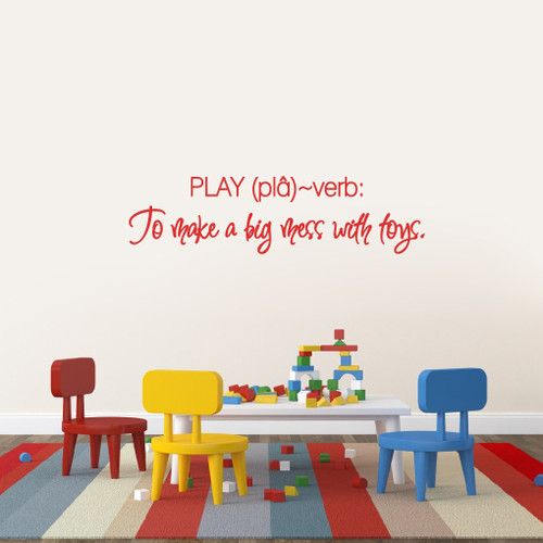 Play Wall Decals 38" wide x 10" tall Sample Image
