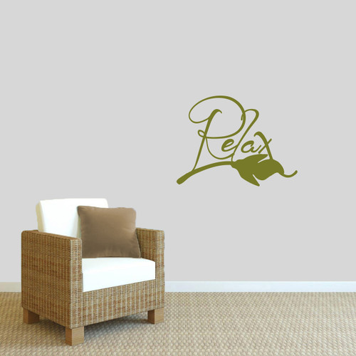 Relax Wall Decals 24" wide x 18" tall Sample Image