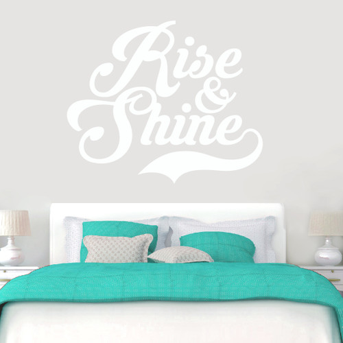 Rise And Shine Wall Decals 60" wide x 50" tall Sample Image