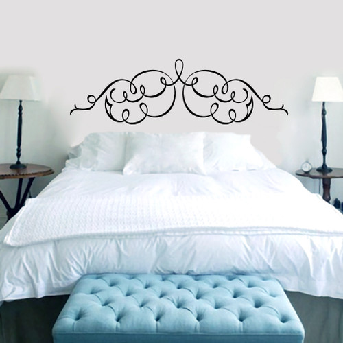 Scroll Headboard Wall Decals and Stickers