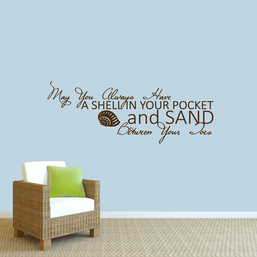 A Shell In Your Pocket Wall Decal 48" wide x 18" tall Sample Image