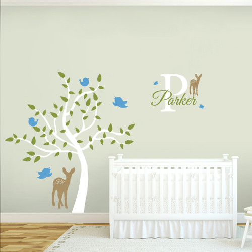 Custom Name Tree Scene Wall Decals and Stickers