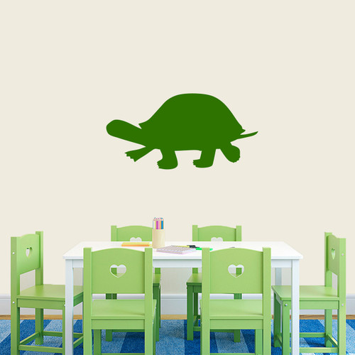 Turtle Silhouette Wall Decal 24" wide x 12" tall Sample Image