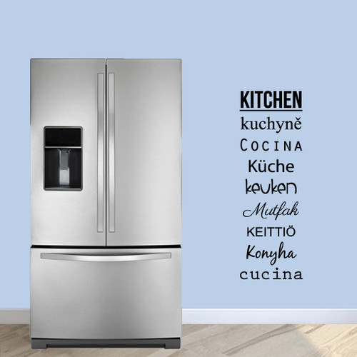Words For Kitchen Wall Decals 16" wide x 48" tall Sample Image